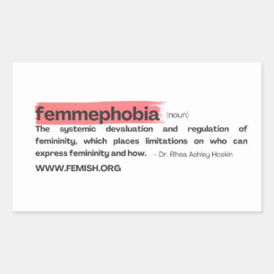 Lipstick Smear Femmephobia Definition Rechteckiger Aufkleber