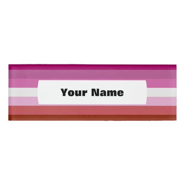 Lipstick-Stolperflagge Namenschild (Vorderseite)