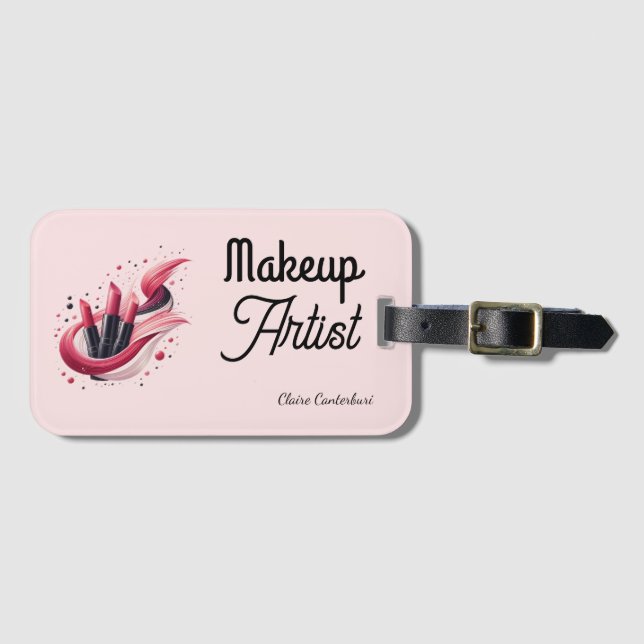 Lipstick Swoosh Palette Makeup Artist Gepäckanhänger (Vorderseite (Horizontal))