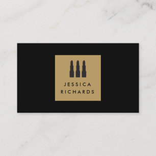 Lipstick-Trio-Logo für Freelance Makeup Artist I Visitenkarte