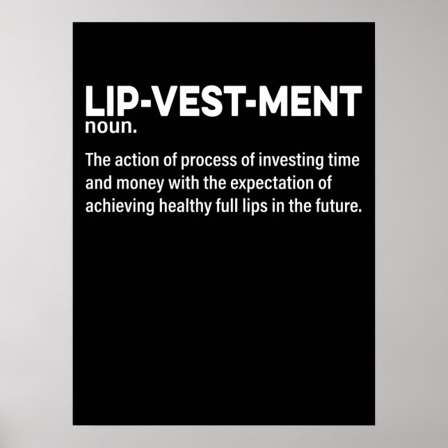 Lipvestream Lip Filler Quote Nurse Injec Poster (Vorne)