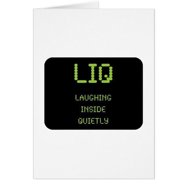 LIQ - Rire tranquillement à l'intérieur (Devant)