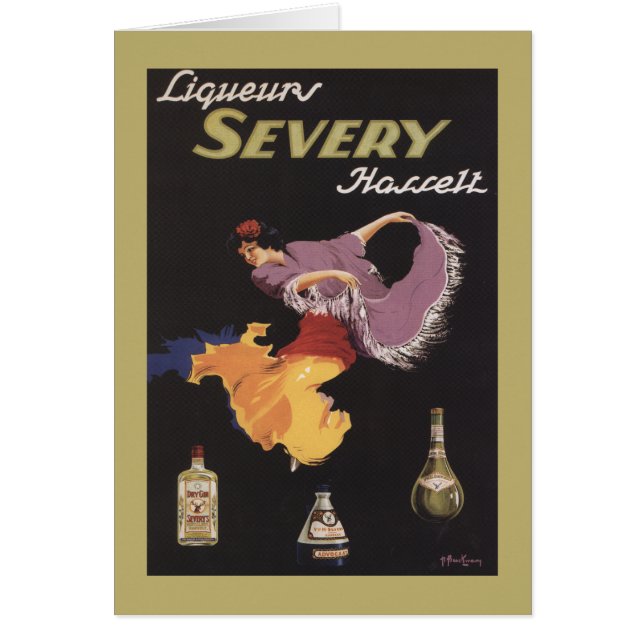 Liqueurs Severy Hasselt Werbeplakat (Vorne)