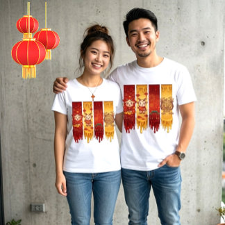 Liquid Energy Drip-Art Chinesisches Neujahr 2027 T-Shirt