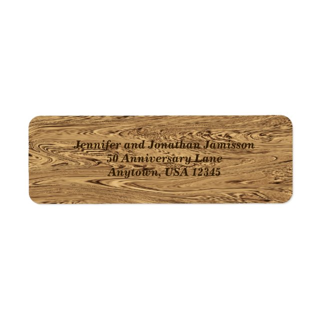 Liquid Gold 50 Jahre Anniversary Address Labels (Vorne)