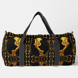Liquid Gold Black Monochrome Achempong Christian Duffle Bag