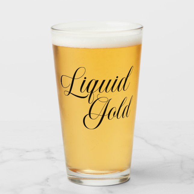 Liquid Gold Octoberfest Beer Glas (Vorne (Gefüllt))
