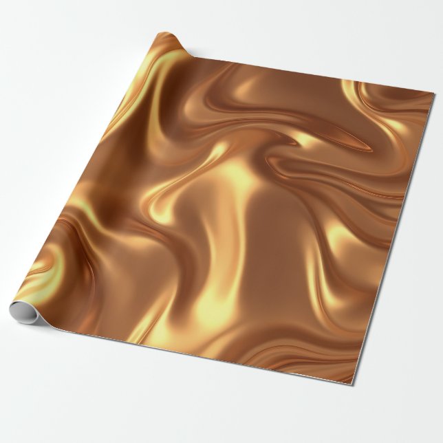 Liquid Gold Seide Luxus Textur Geschenkpapier (Ungerollt)