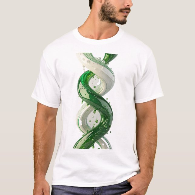 Liquid Helix Emerald Continuum Alchemy of Motion V T-Shirt (Vorderseite)