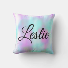 Liquid Marble Holographic Candy Script Mit Monogra Kissen