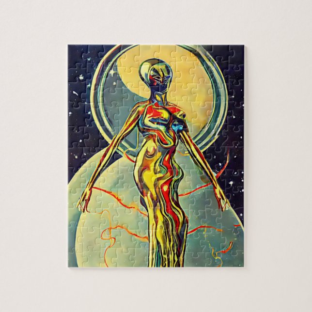 Liquid Metal Alien Abstrakt Sci Fi art (Vertikal)