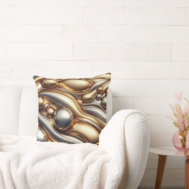 liquid metal look  kissen (Liege)