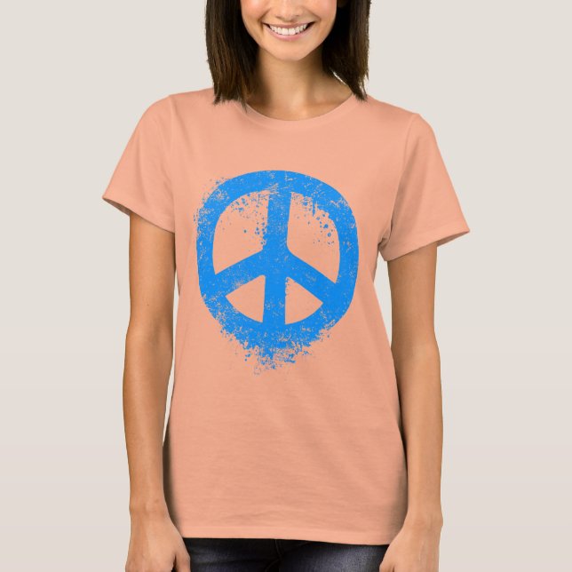 Liquid Peace Blue T-Shirt (Vorderseite)
