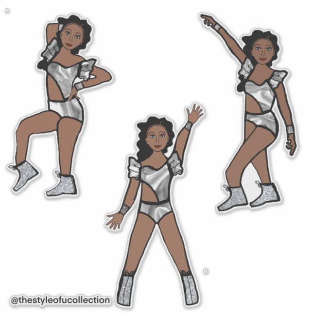 Liquid Silver  Dancer #1 Aufkleber (Vorderseite)