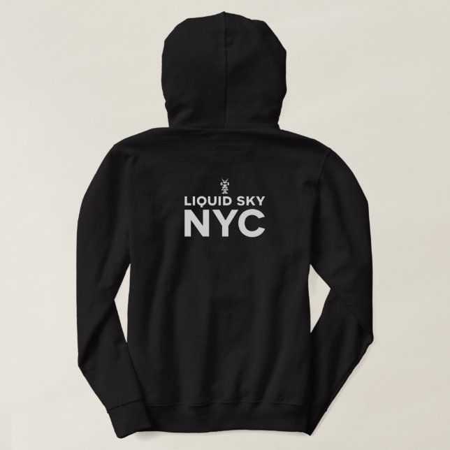LIQUID SKY HOOD MIT RÜCKDRUCK(weißer Druck) Hoodie (Design Rückseite)