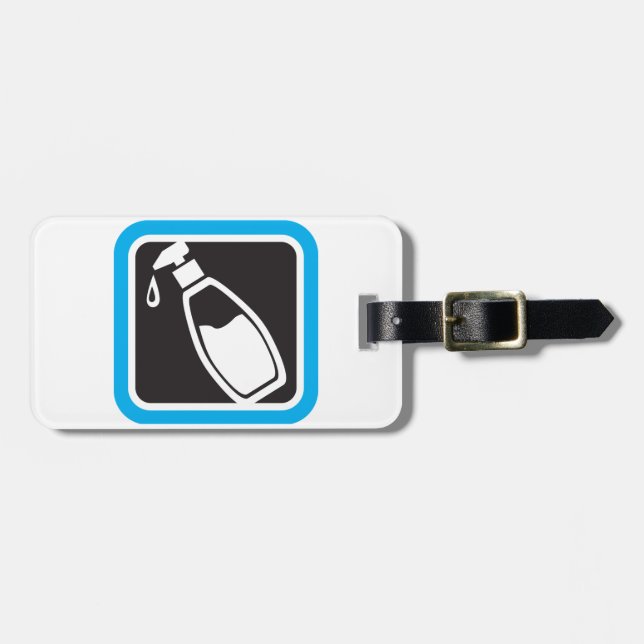 Liquid Soap Dispenser Pump Bottle Icon Gepäckanhänger (Vorderseite horizontal)