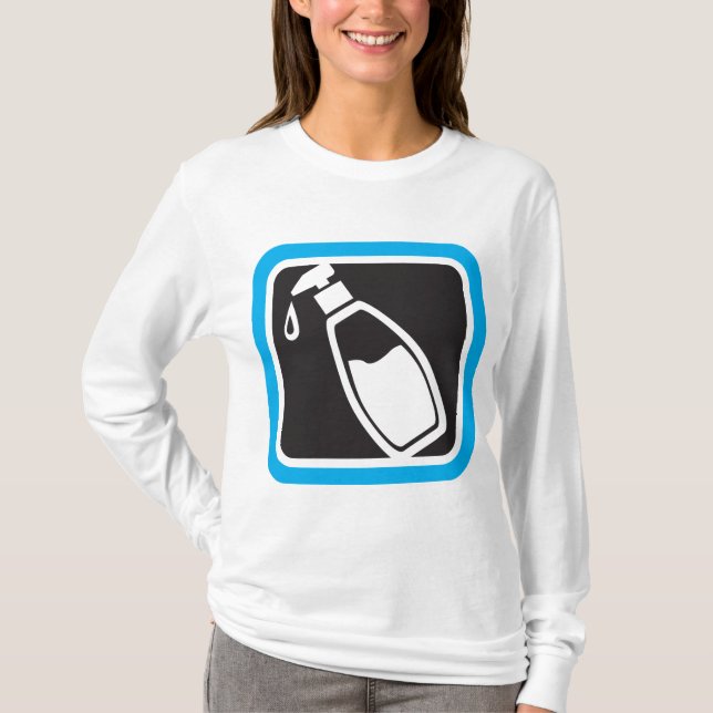 Liquid Soap Dispenser Pump Bottle Icon T-Shirt (Vorderseite)