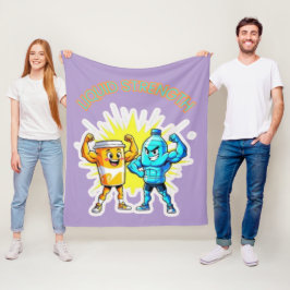 Liquid Strength – Funny Juice & Water Muscle Desig Fleecedecke