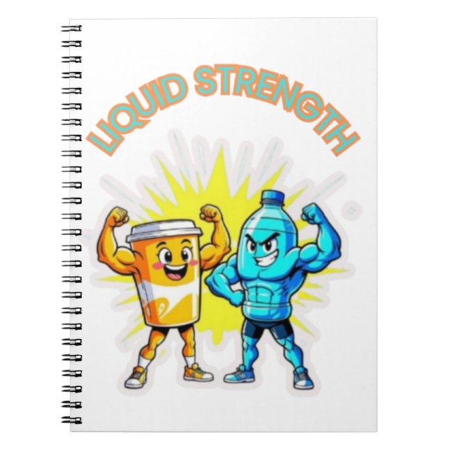 Liquid Strength – Funny Juice & Water Muscle Desig Notizblock (Vorderseite)