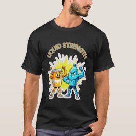 Liquid Strength – Funny Juice & Water Muscle Desig T-Shirt