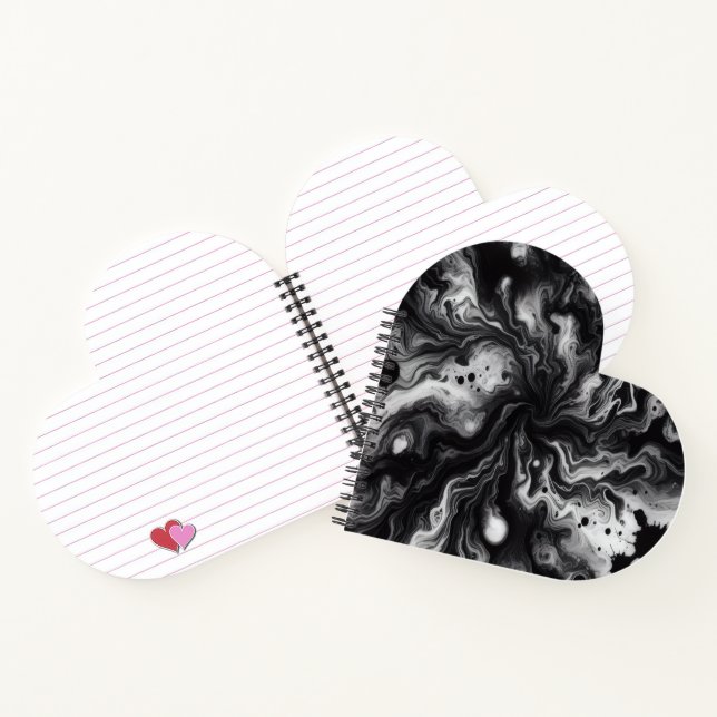Liquid Tie Die Heart Notebook Notizbuch (Innenseite)