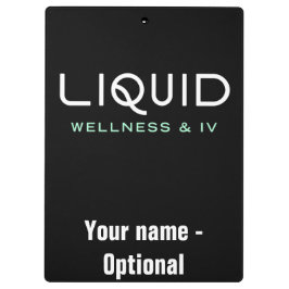 Liquid Wellness & IV Klemmbrett - Schwarz
