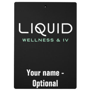 Liquid Wellness & IV Klemmbrett - Schwarz