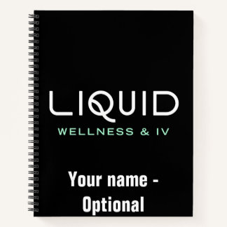 Liquid Wellness & IV Notebook - Black Notizbuch