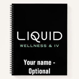 Liquid Wellness & IV Notebook - Black Notizbuch