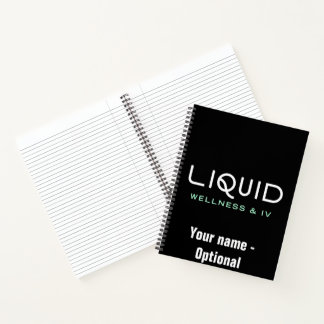 Liquid Wellness & IV Notebook - Black Notizbuch