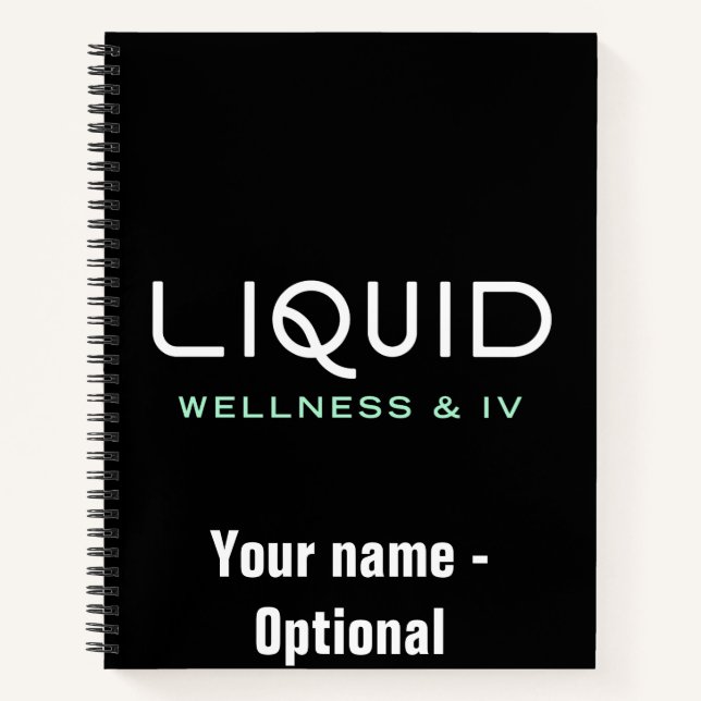 Liquid Wellness & IV Notizbuch - Schwarz (Vorderseite)