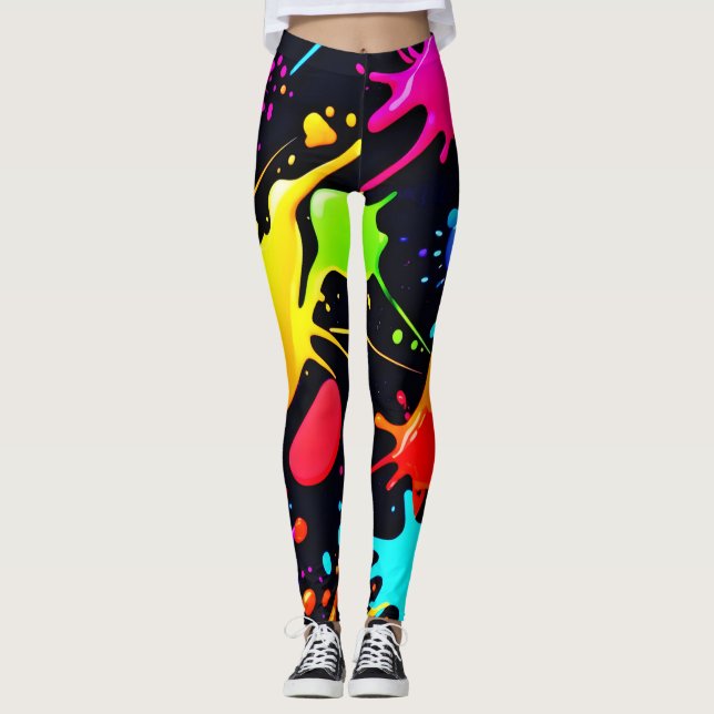 Liquide Kunst: Dynamisch & lebendig Leggings (Vorderseite)