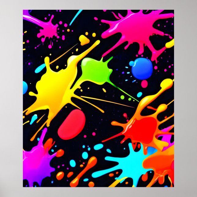 Liquide Kunst: Dynamisch & lebendig Poster (Vorne)