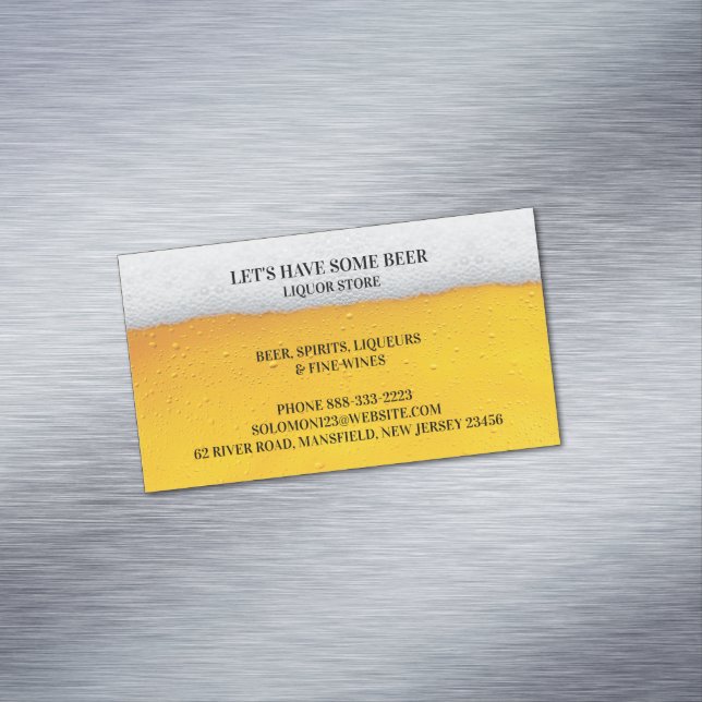 Liquor Beer Magnetische Visitenkarte (Beispiel)