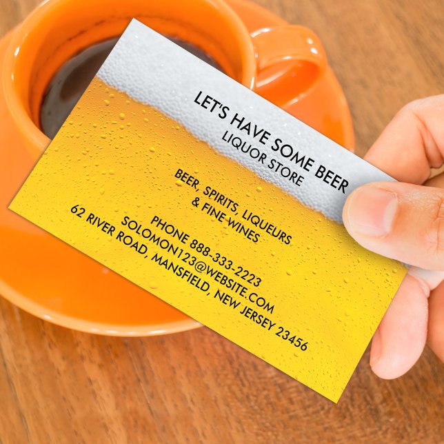 Liquor Beer Store Business Card Visitenkarte (Von Creator hochgeladen)