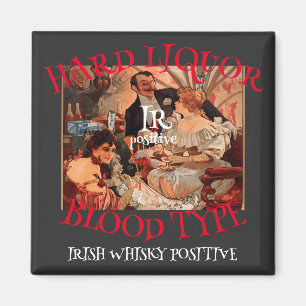 Liquor Blutgruppe IR positiv IRISH WHISKY 2038 Magnet