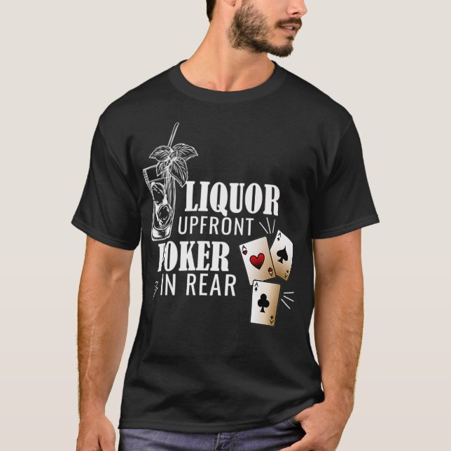 Liquor Haut Poker Avant Dans Le Jeu Arrière Tee  (Devant)