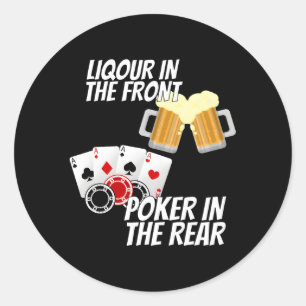 Liquor im vorderen Poker hinten Runder Aufkleber