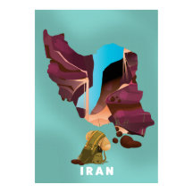L'Iran affiche l'affiche de voyage