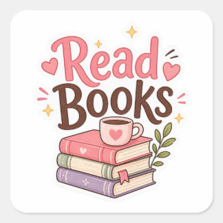 Lire des livres Autocollant d'art esthétique de le