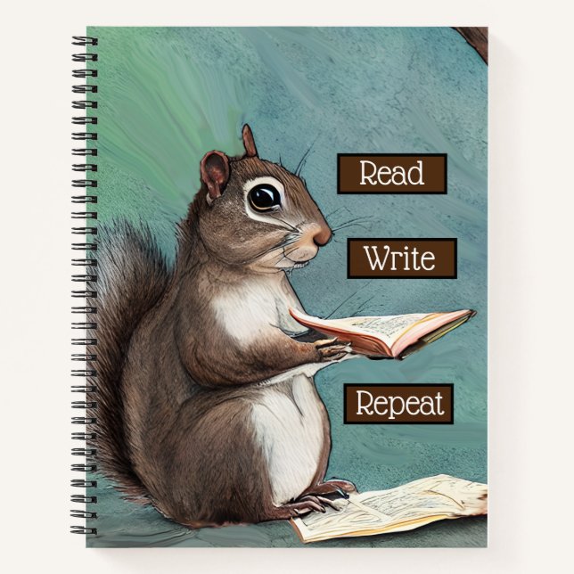 Lire, écrire, répéter l'écureuil Lire un livre (Devant)