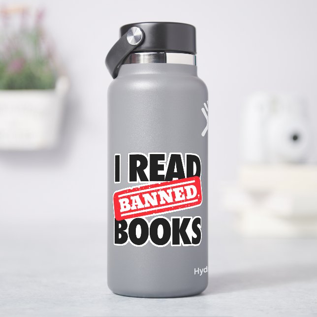 Lire Livres interdits Stickers Vinyle (HydroFlask)