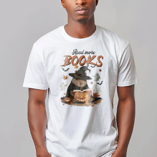 Lire plus Livres Capybara Halloween Funny T-shirt