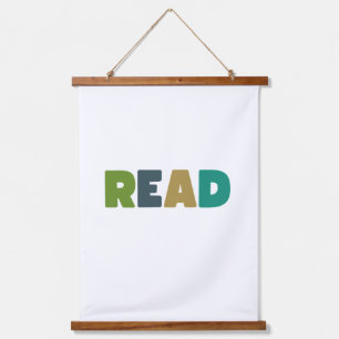 lire. Tapisserie murale cadre en bois