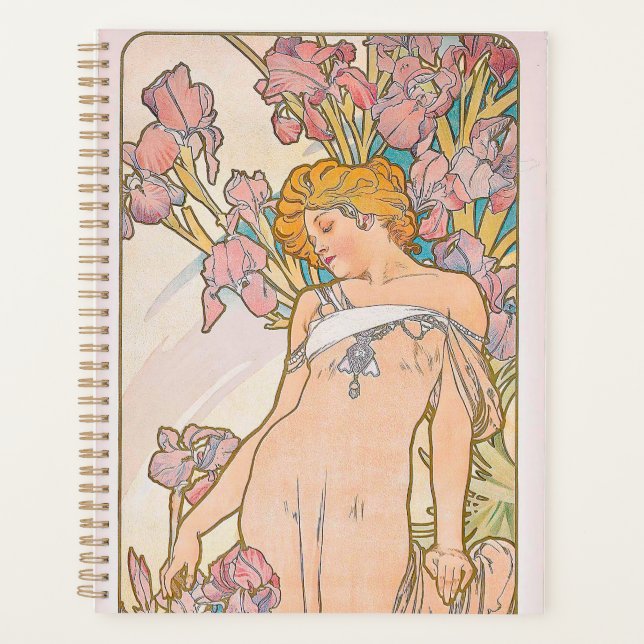 L'Iris (1897) par Alphonse Mucha  (Devant)