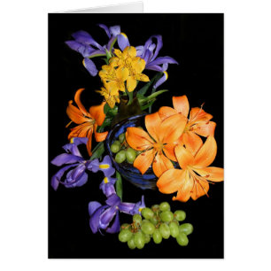 Lis, iris et raisins