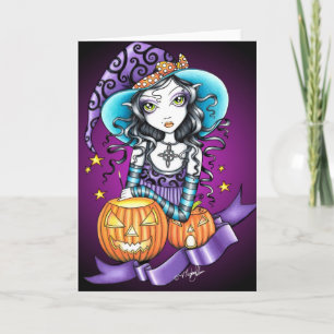 Lisa Gothic Halloween Carte de sorcière