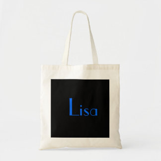Lisa in blau und weiß I Tragetasche