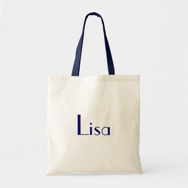 Lisa in der Marine Tragetasche (Vorne)