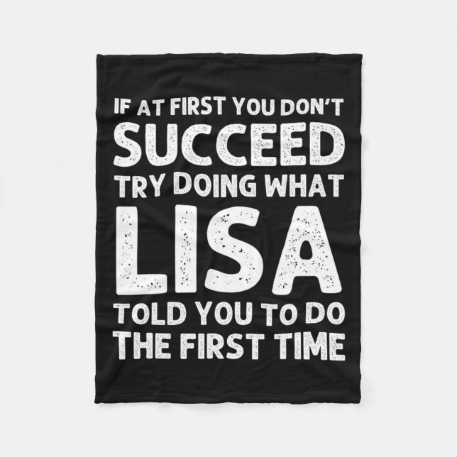 Lisa Name D Birthday Funny Christmas Jo  Fleecedecke (Vorderseite)